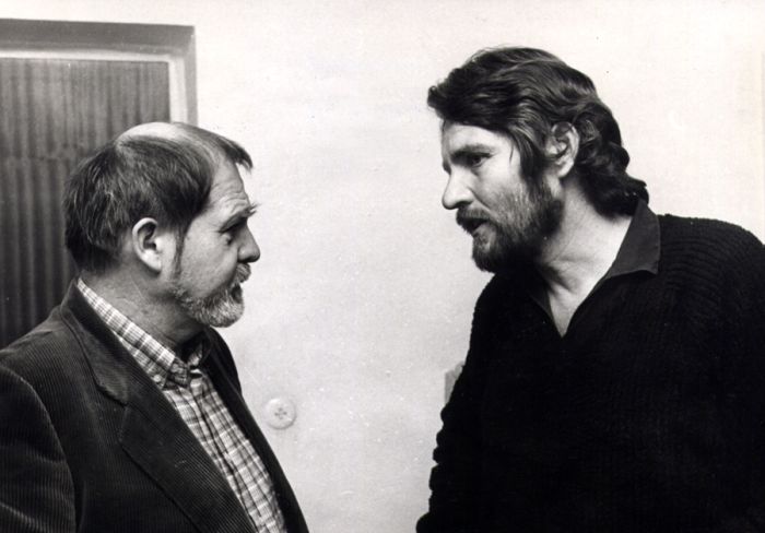 Rudolf Hradil mit Peter Krawagna, Villach, 1980